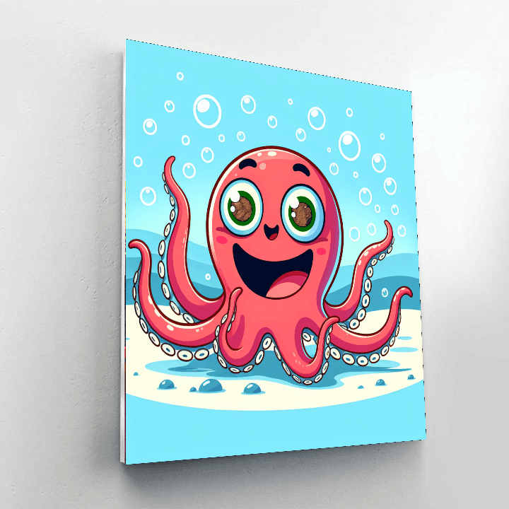 Optimistic Octopus Number Painting