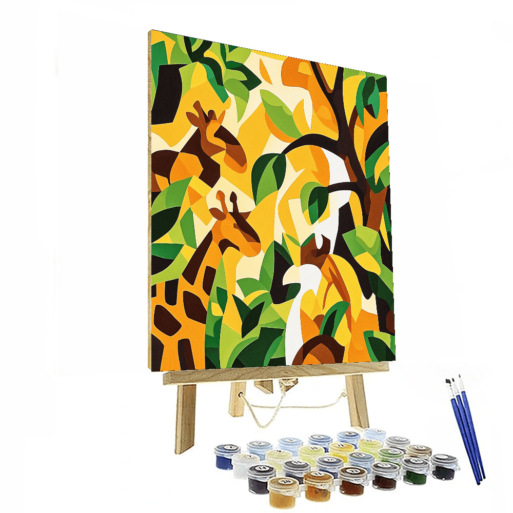 Henri Matisse Inspired Modernist Wildlife Safari - DIY Painting By Numbers Kit