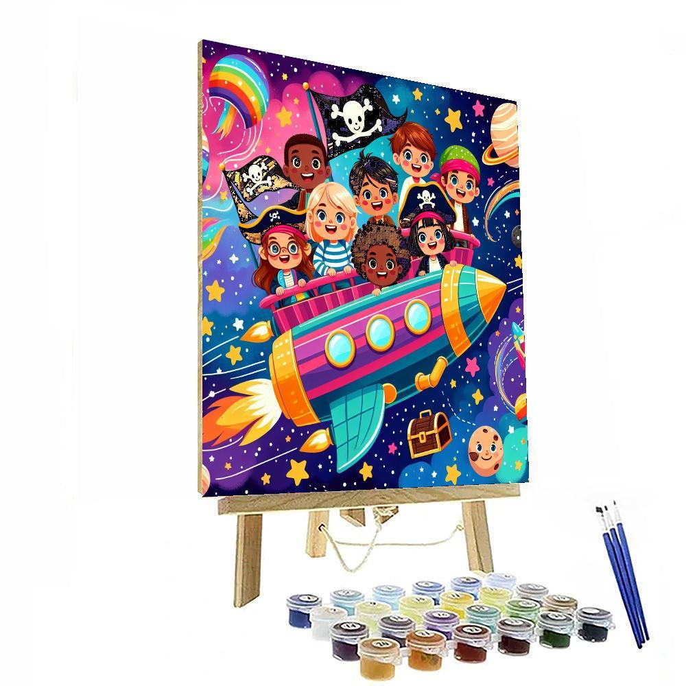 Space Pirates Adventure Painting Number Kit