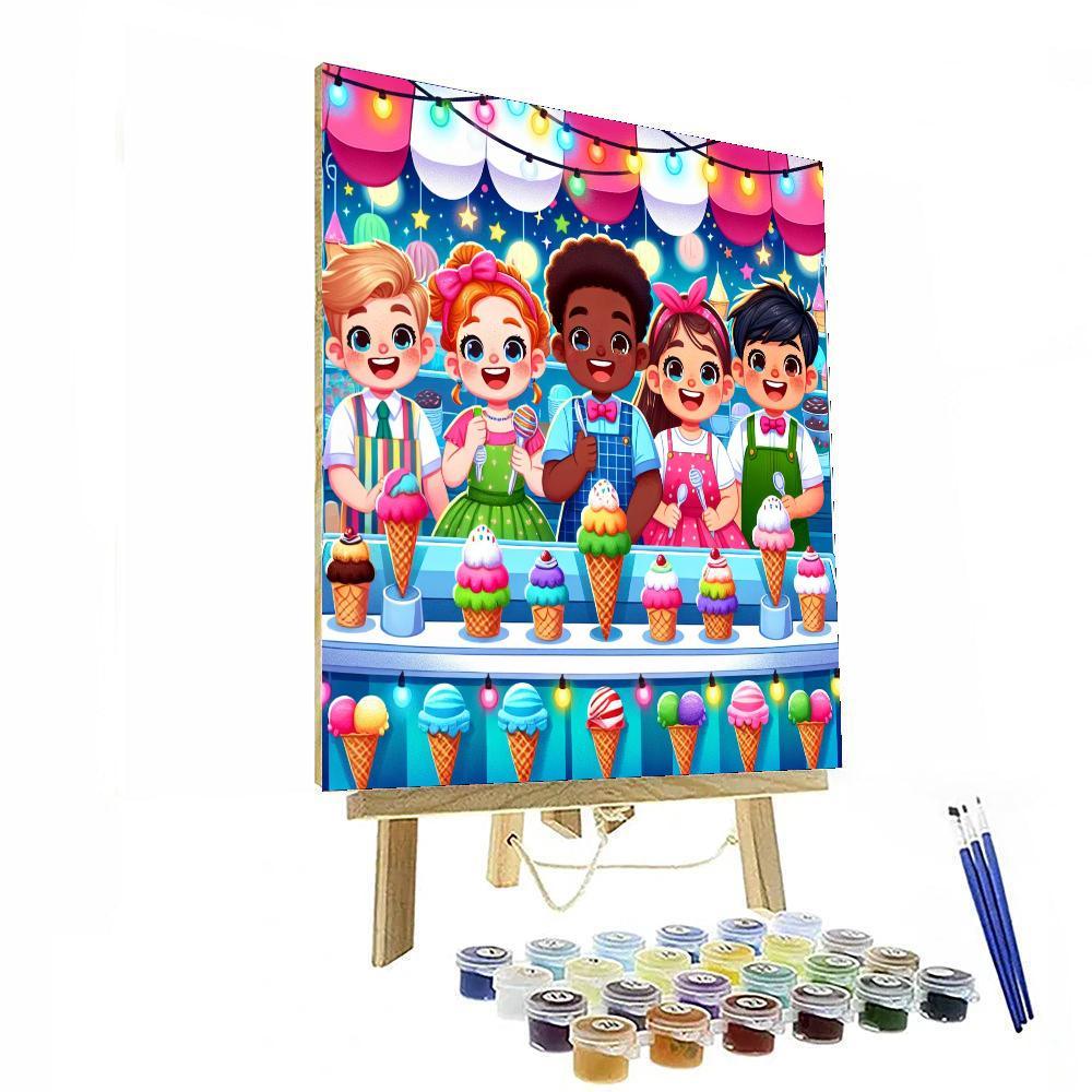 Playful Ice Cream Shop Paint By Numbers Kits
