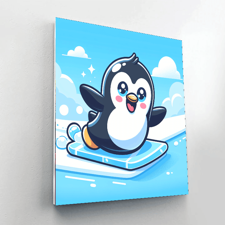 Peppy Penguin Number Painting