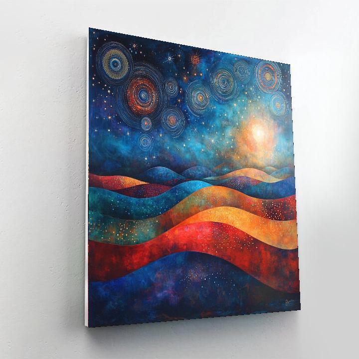 Nandalal Bose Inspired Mystical Elements Of The Cosmos  Painting Number Kit