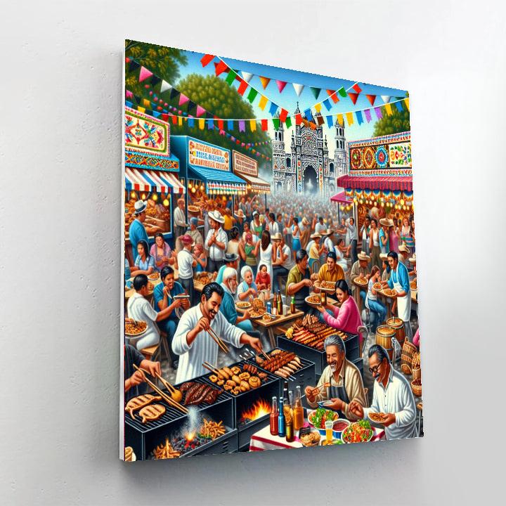 National Bbq Festival Paint By Numbers Art