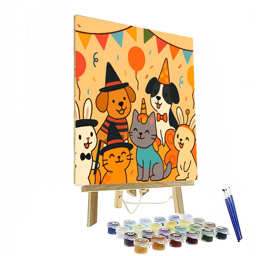 Silly Animal Costume Party Paint By Numbers Kits
