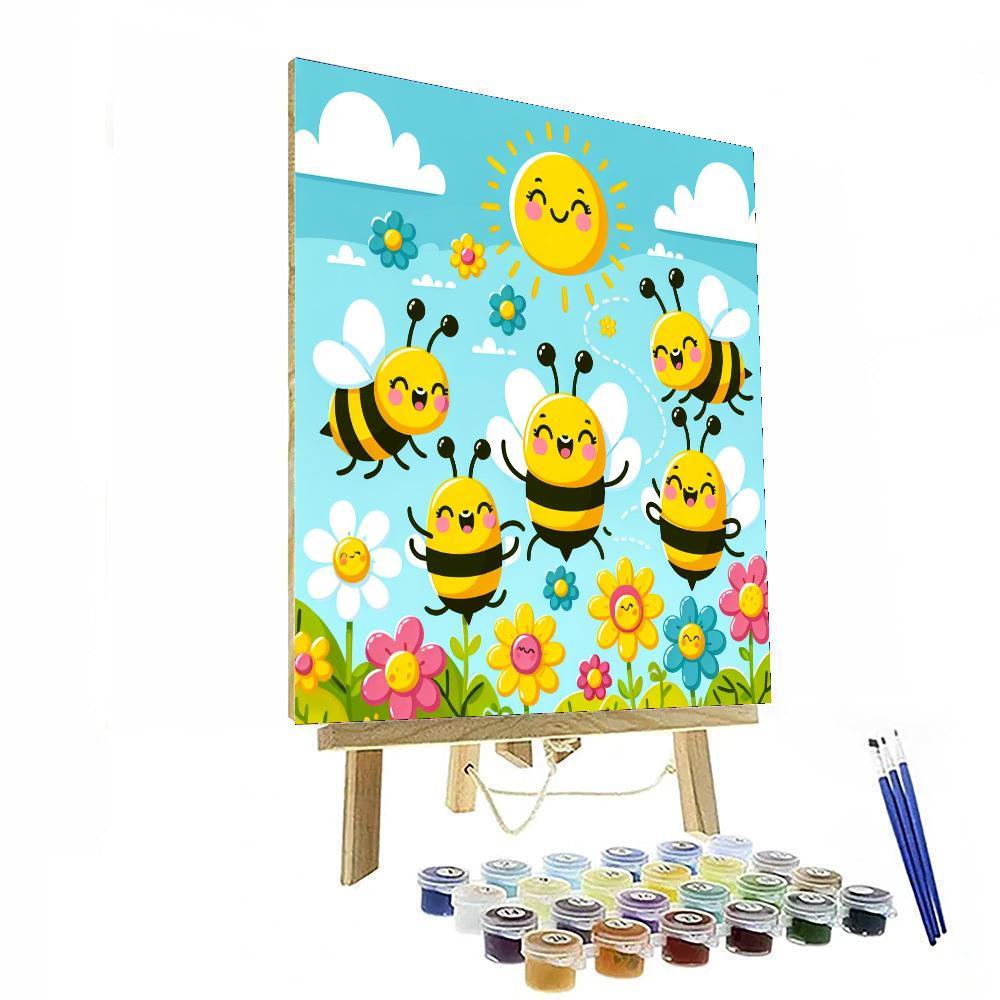 Buzzy Bees In The Sunlight Paint By Number