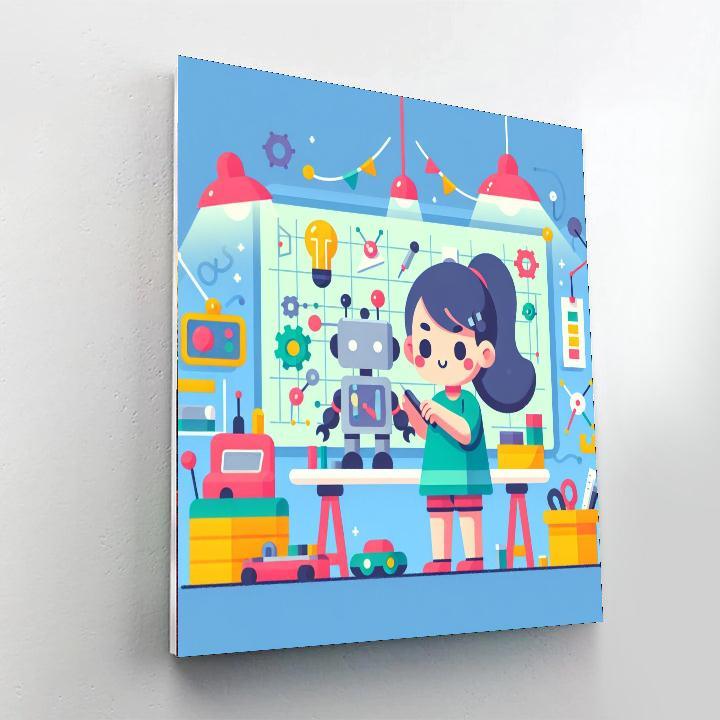 Robotic Engineer Lab Paint By Number
