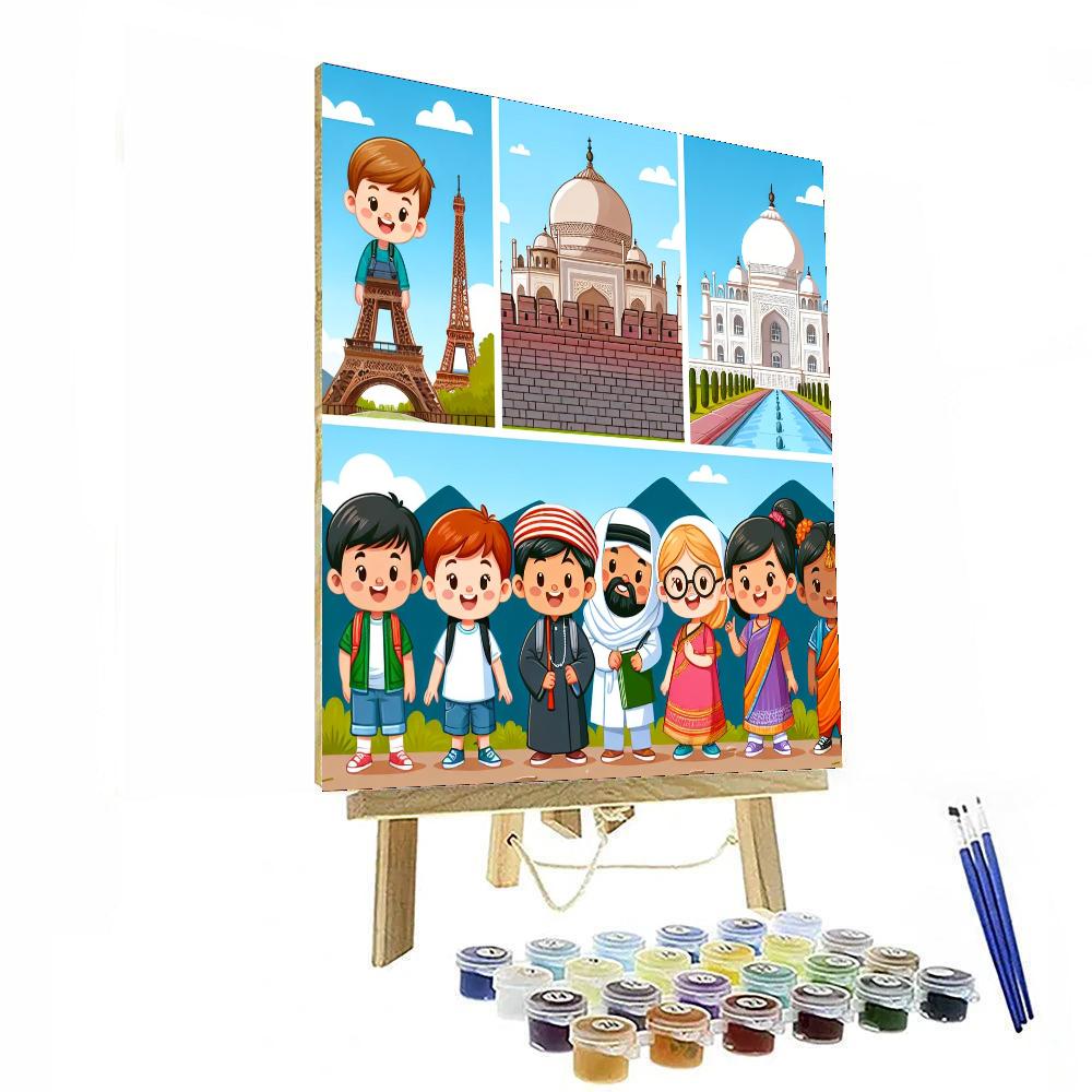 Around The World In Colors Number Painting
