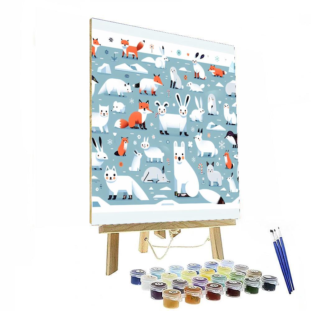 Arctic Animal Celebration Painting By Numbers Kit