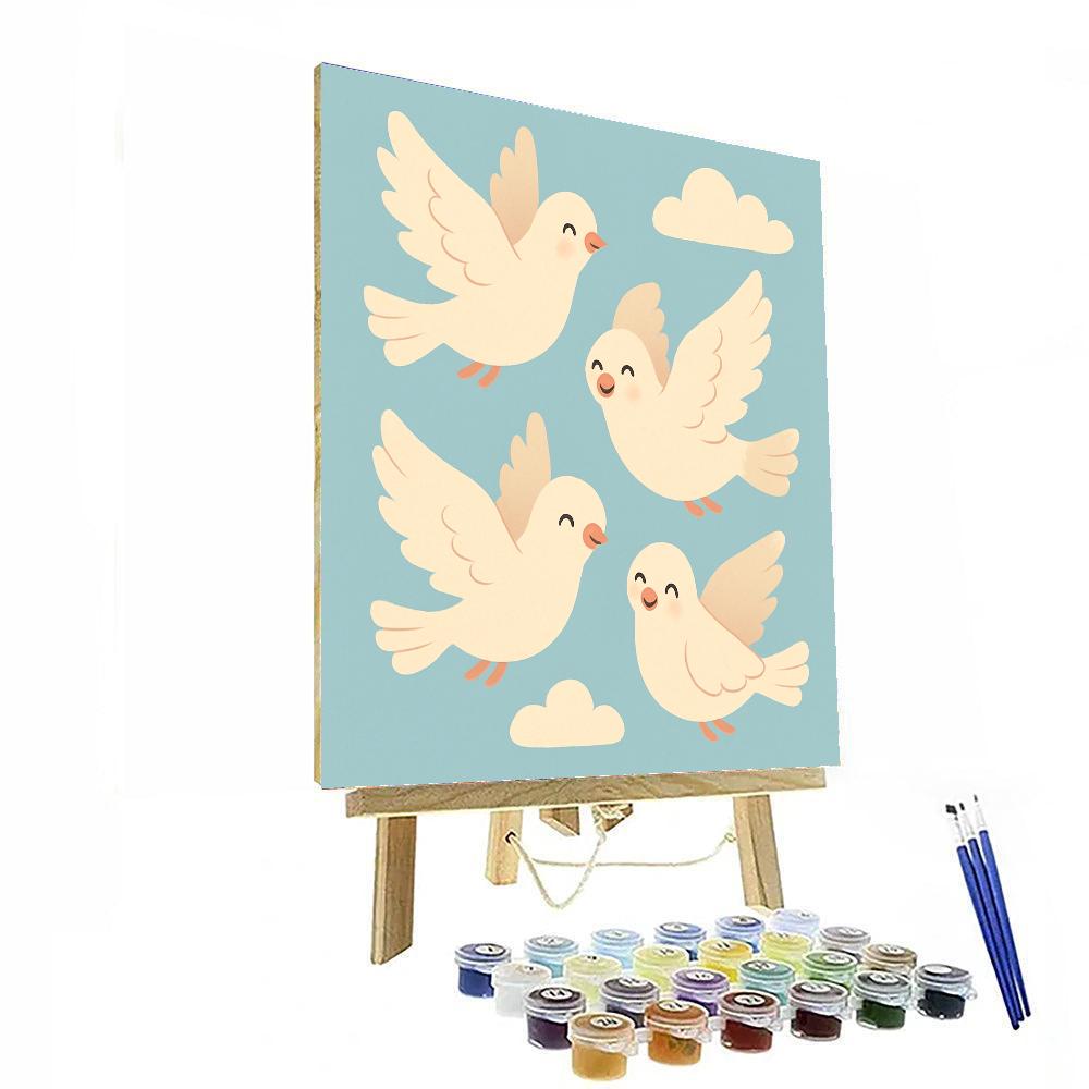 Dreamy Doves Paint By Color