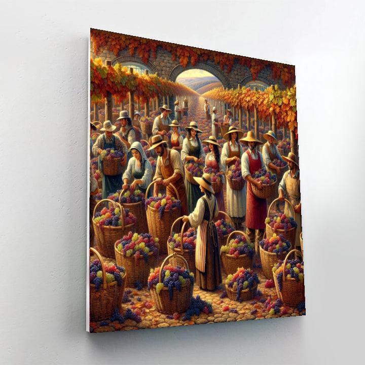Rustic Vineyard Harvest Numbered Painting Kits