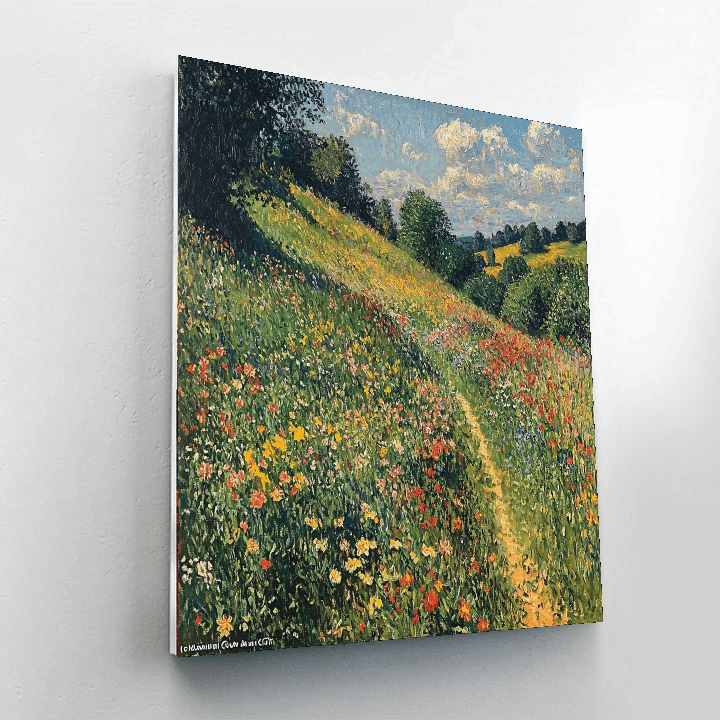 Claude Monet Inspired Lush Green Meadows  Paint By Numbers Art