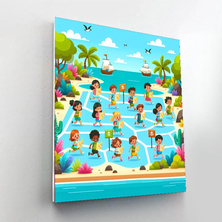 Island Hopping Adventure Number Painting
