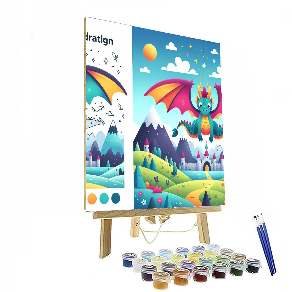 Mystical Dragon In A Fantasy Realm Paint By Numbers Kits