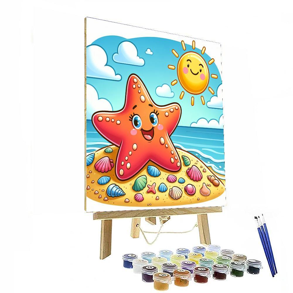 Whimsical Starfish Paint By Numbers Art