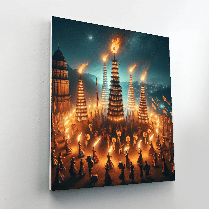 Beltane Fire Festival - Scotland Painting By Numbers Kit