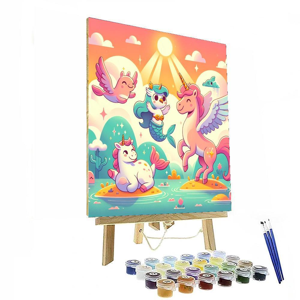 Fantasy Creature Parade Paint By Numbers Art