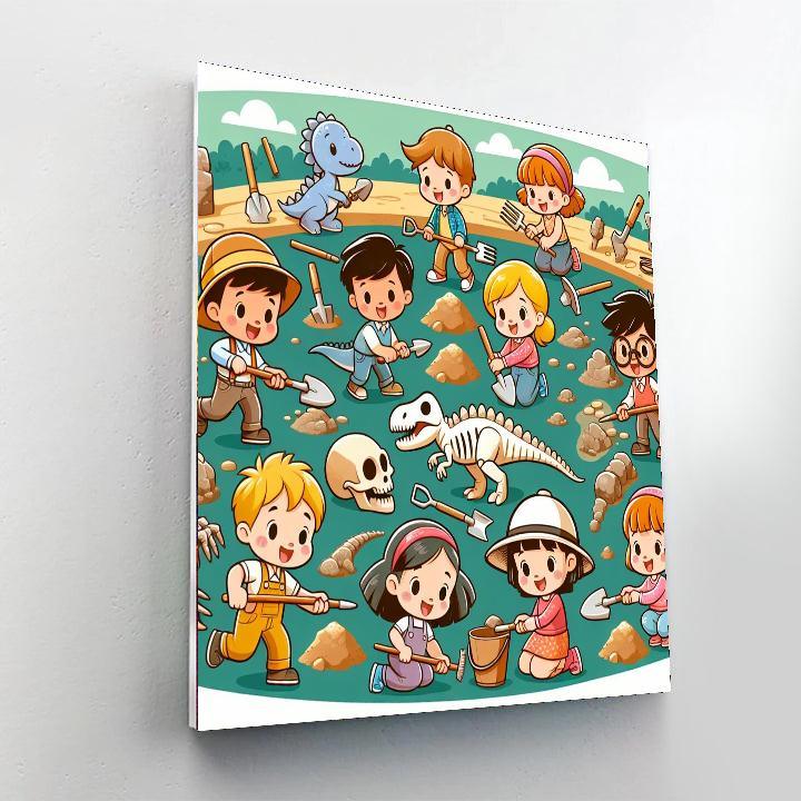 Dinosaur Dig Paint By Color