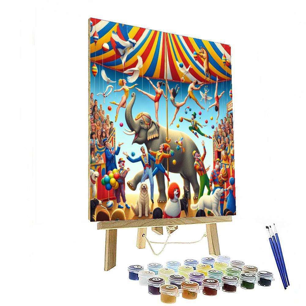 Lively Circus Spectacle Paint By Numbers Art