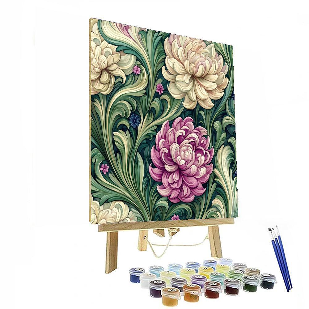 Alphonse Mucha Inspired Symphony Of Floral Elegance  DIY Paint By Numbers