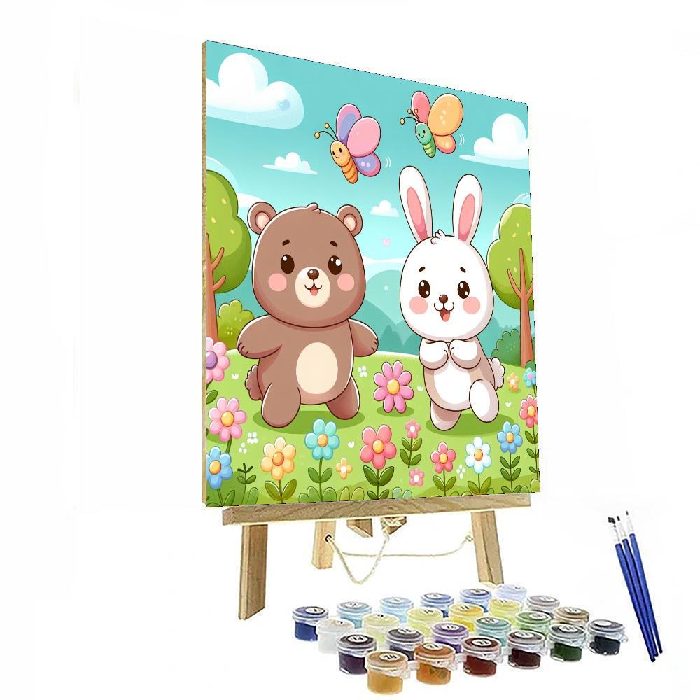 Cuddly Friends From The Wild Numbered Painting Kits