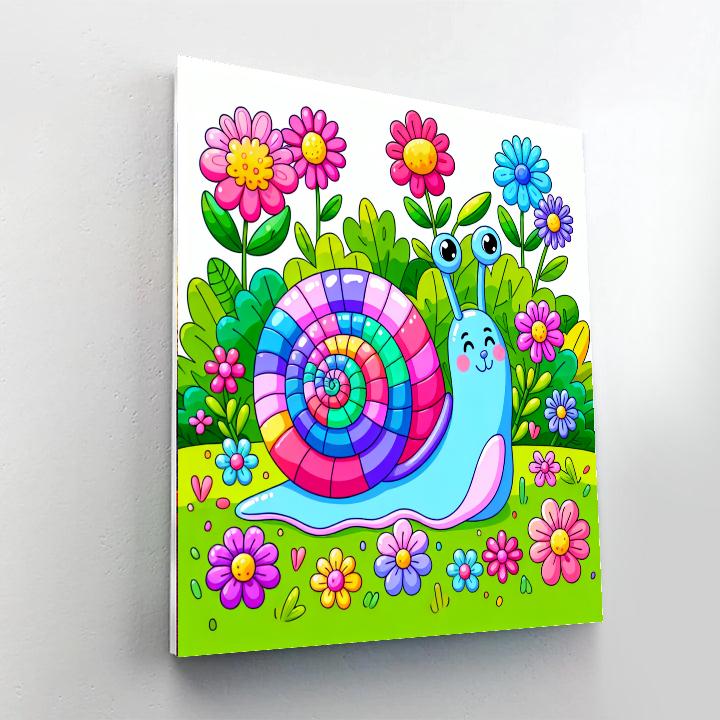 Joyful Whimsical Snail Paint By Numbers Kits