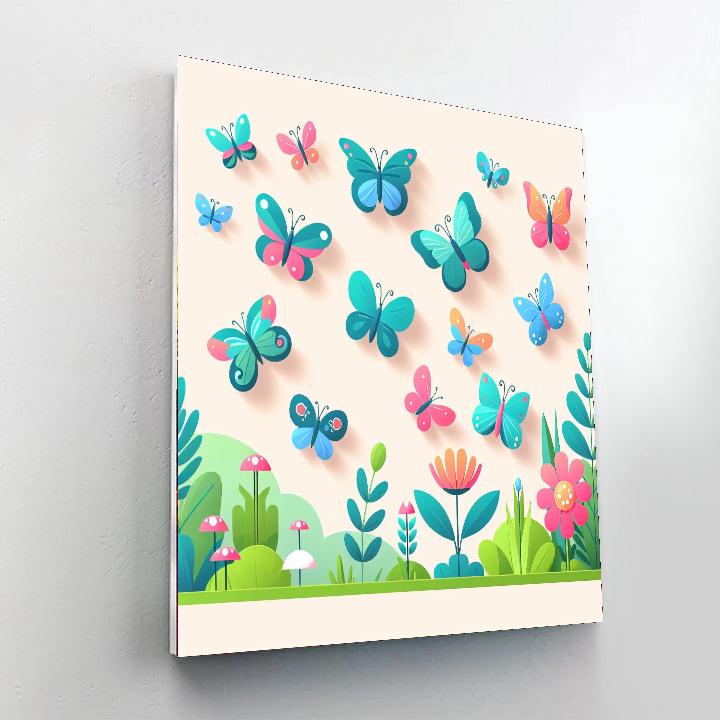 Ballet Of The Butterflies Painting Number Kit