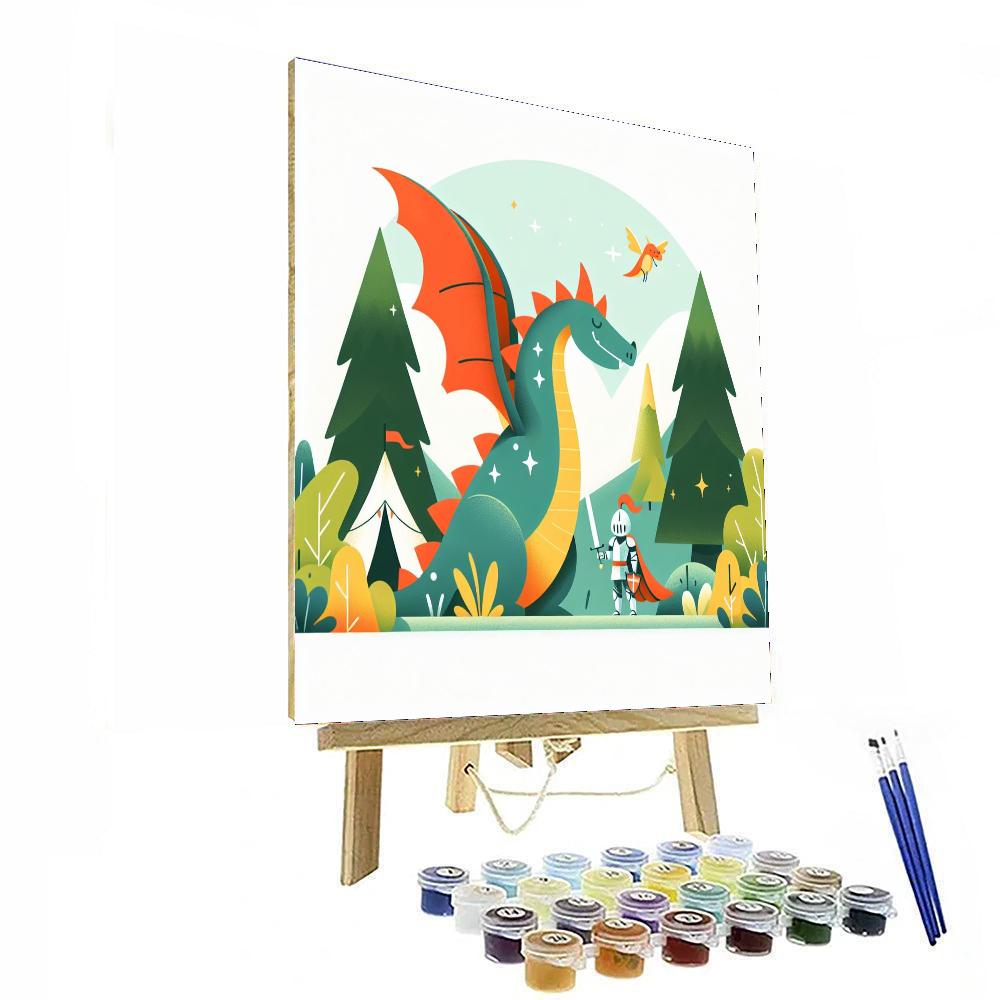 Enchanted Dragon Tale Painting Number Kit