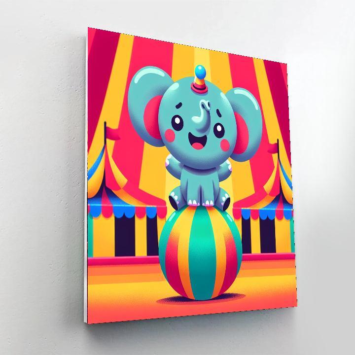Circus Elephant Show Paint By Number