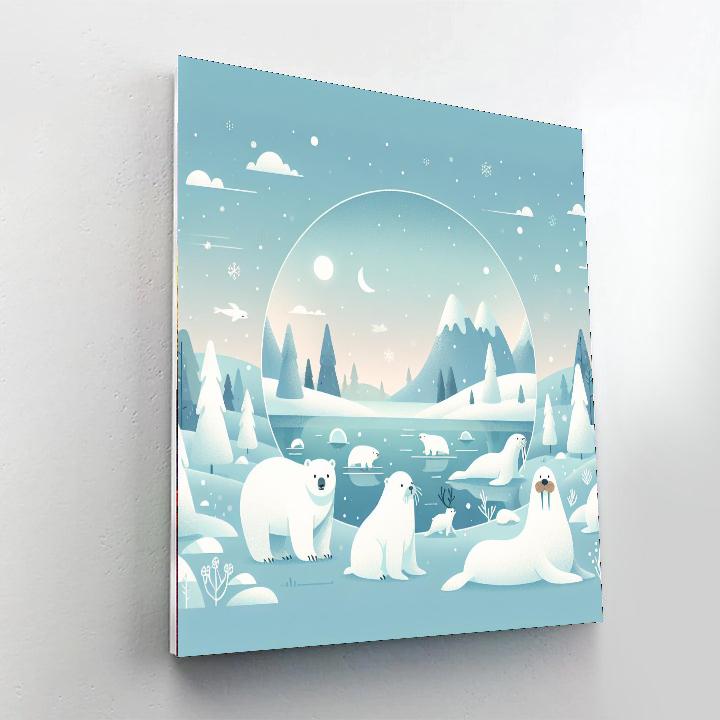 Winter Animal Wonderland Numbered Painting Kits