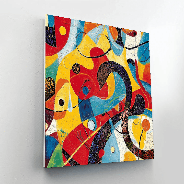 Joan Miró Inspired Dance Of Colors  Paint By Numbers Art