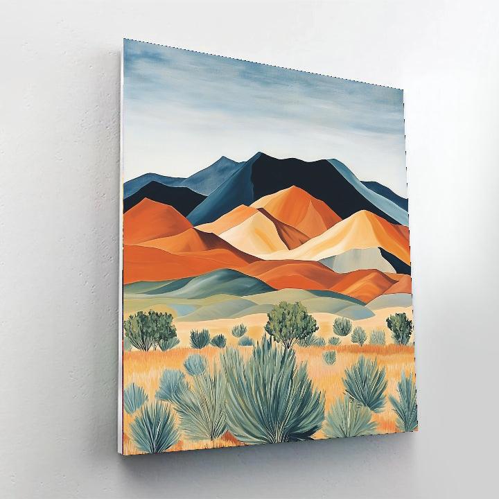 Georgia O'Keeffe Inspired Desert Mirage Harmony  Number Painting