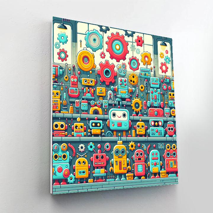 Silly Robot's Workshop Paint By Numbers Art