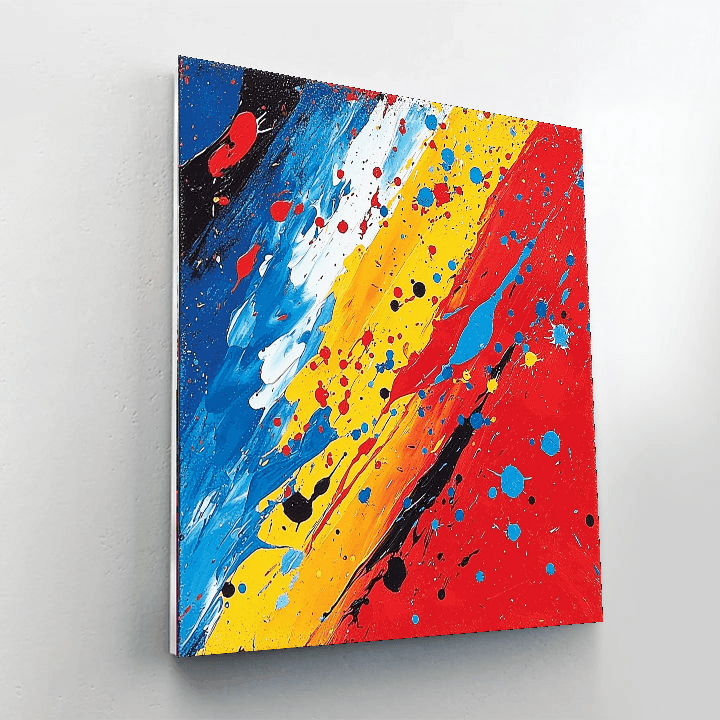 Jackson Pollock Inspired Colorful Chaos  Paint By Numbers Art
