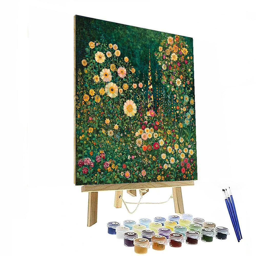 Gustav Klimt Inspired Garden Of Secrets  Paint By Numbers Kits