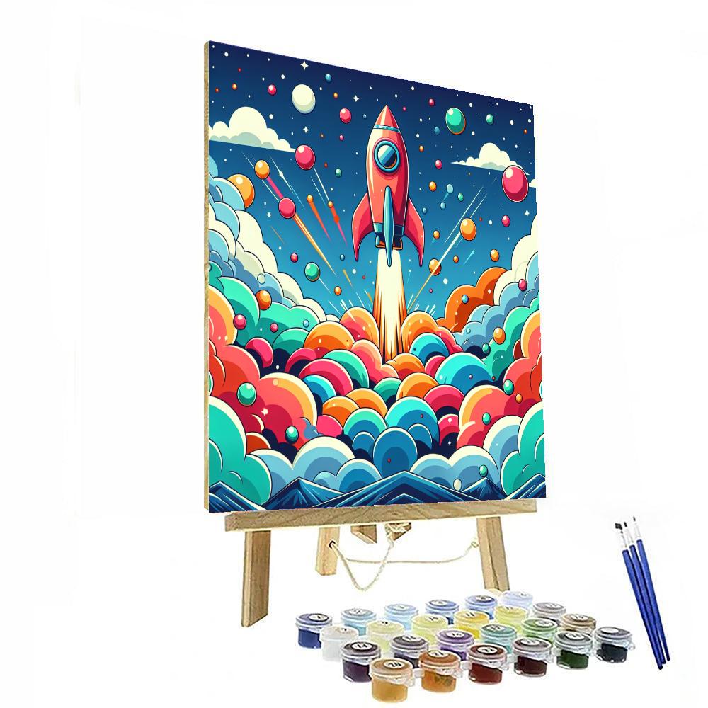 Bubble-fueled Rocket Painting By Numbers Kit