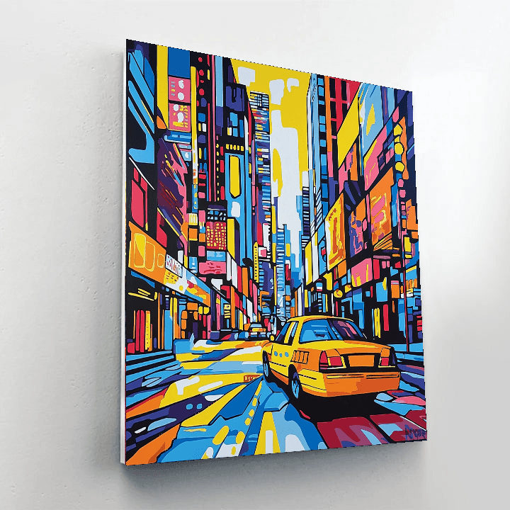 Roy Lichtenstein Inspired Vibrant Streets  Paint By Numbers Art