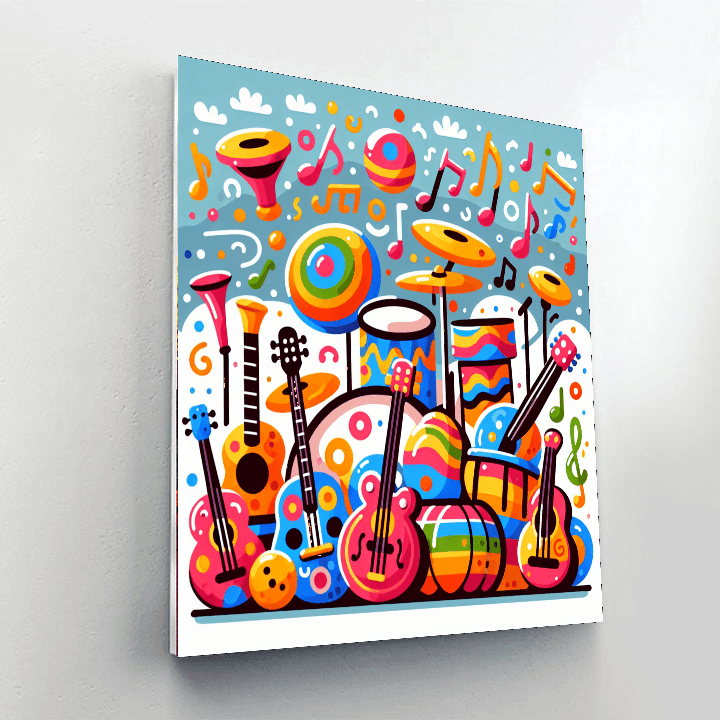 Magical Musical Instruments Numbered Painting Kits