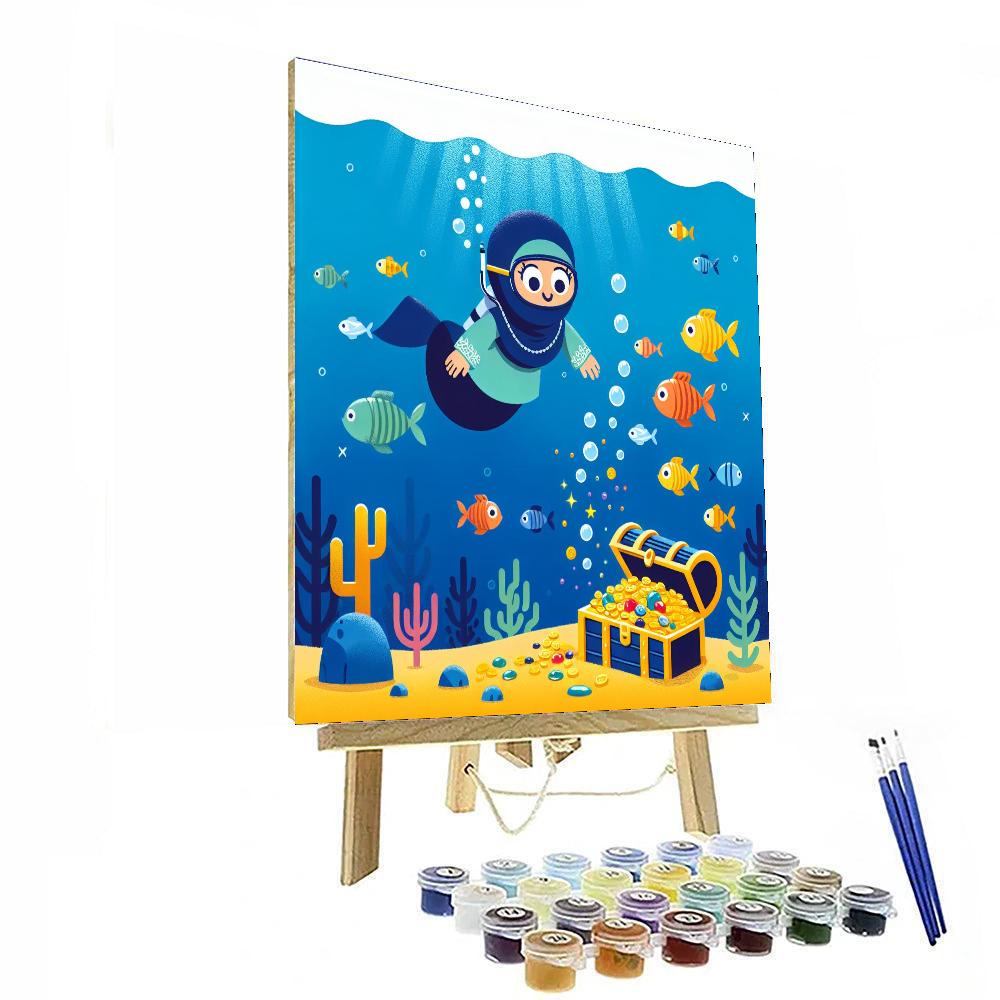 Sunken Treasure Dive Number Painting
