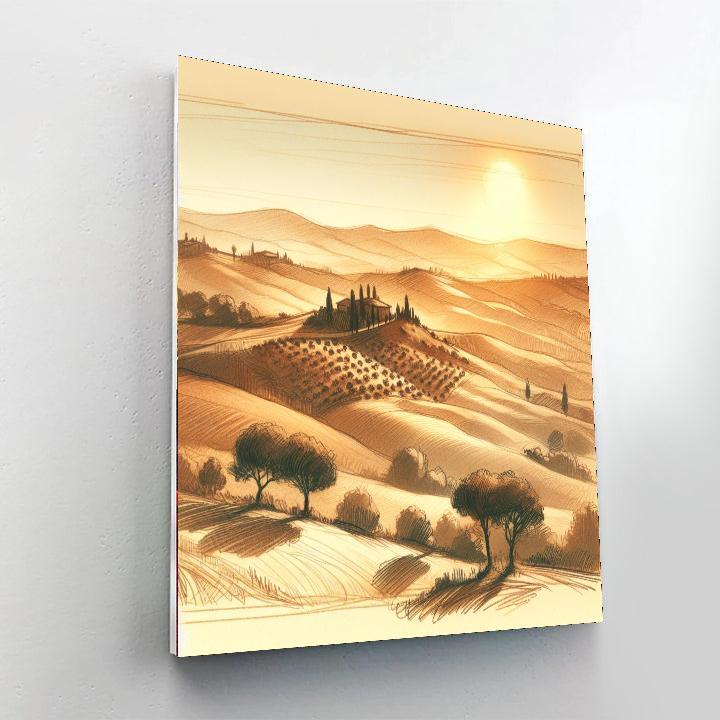 Morning In Tuscany Painting Number Kit