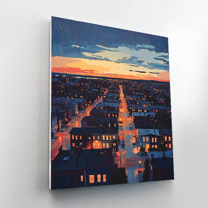 Edward Hopper Inspired Cinematic Cityscape  Paint By Numbers Kits