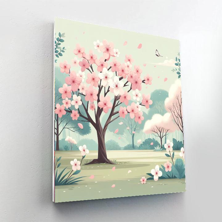 Cherry Blossom Dreamland Numbered Painting Kits