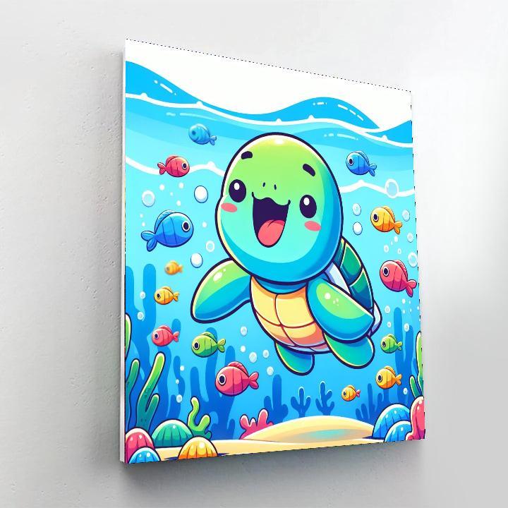 Cheery Turtle Painting By Numbers Kit
