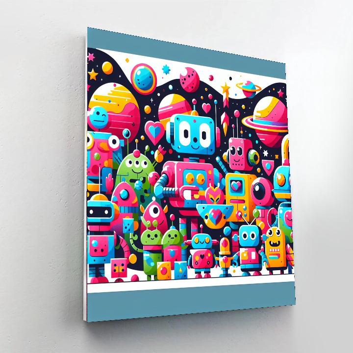 Space Robot Quest Paint By Numbers