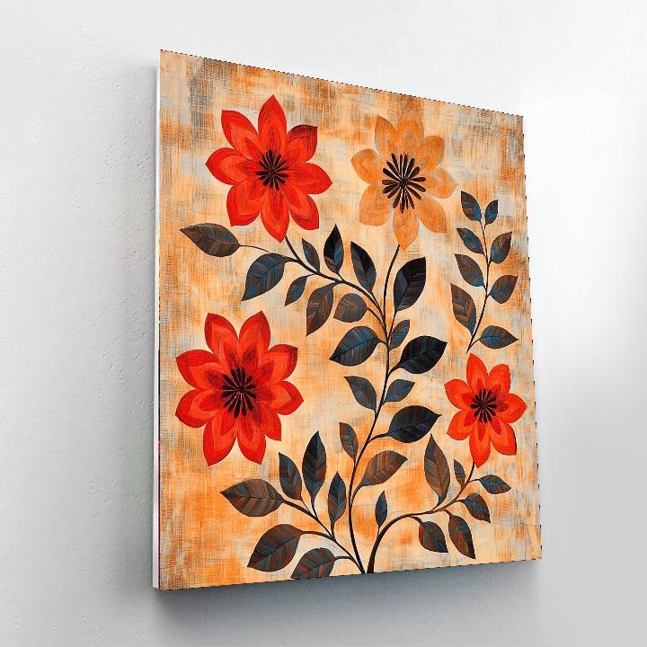 Nandalal Bose Inspired Symbolic Flora  Painting Number Kit