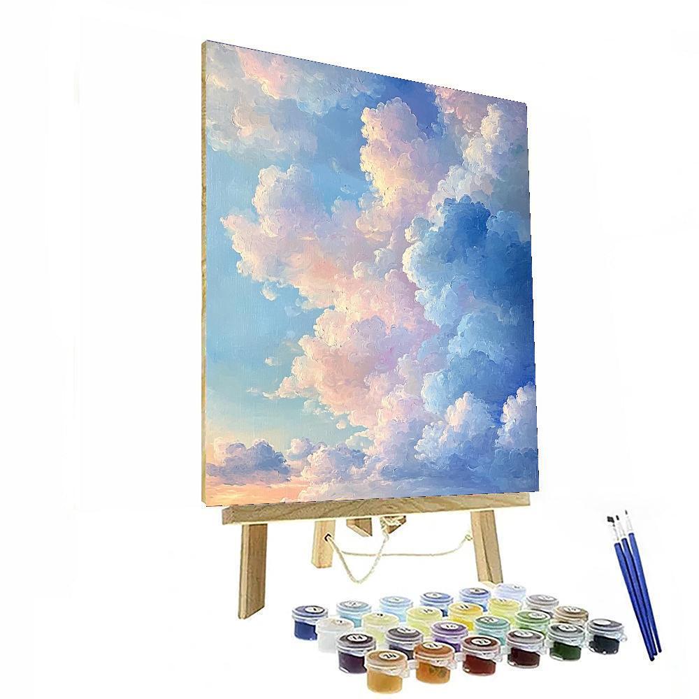 Paul Cézanne Inspired Harmony Of Clouds  Number Painting