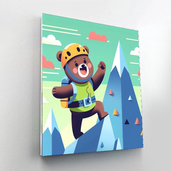 Mountain Climber Bear Painting By Numbers Kit