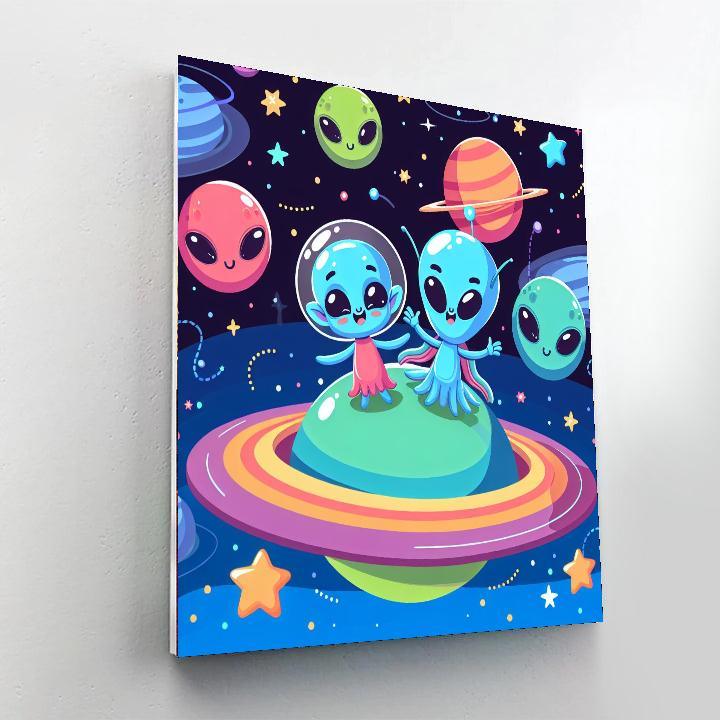 Outer Space Party Numbered Painting Kits