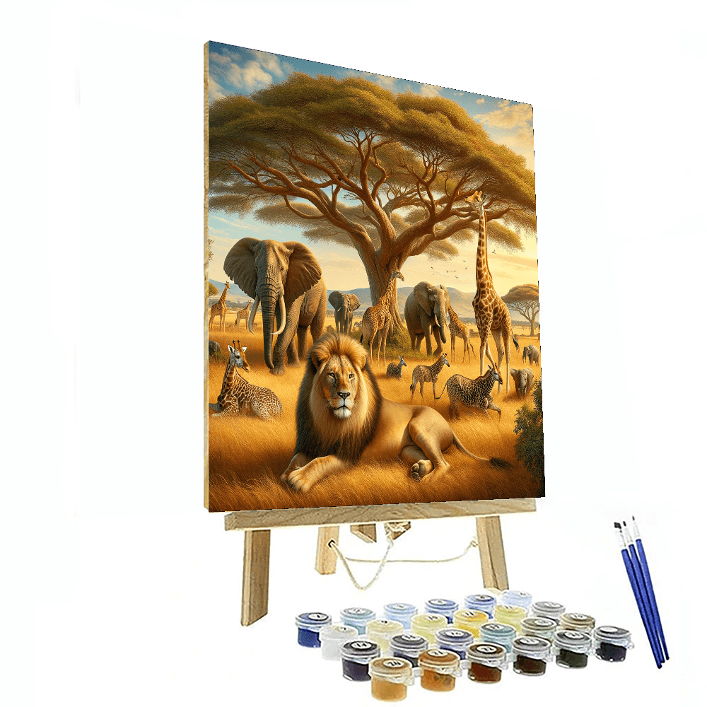 Majestic Wildlife Safari - DIY Painting By Numbers Kit