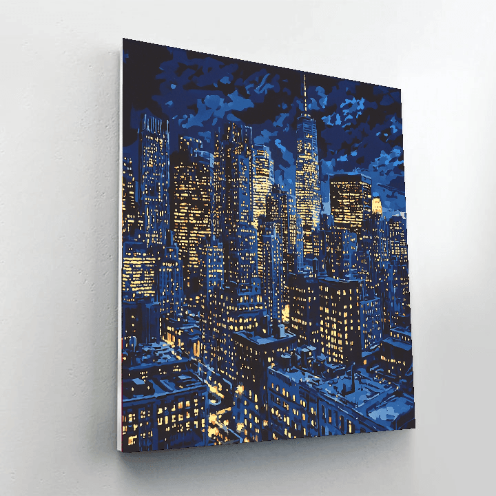 Edward Hopper Inspired Enchanting Night Lights  Paint By Numbers Art