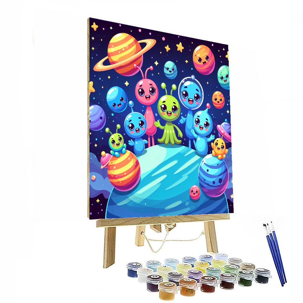 Playful Planet Exploration Painting Number Kit